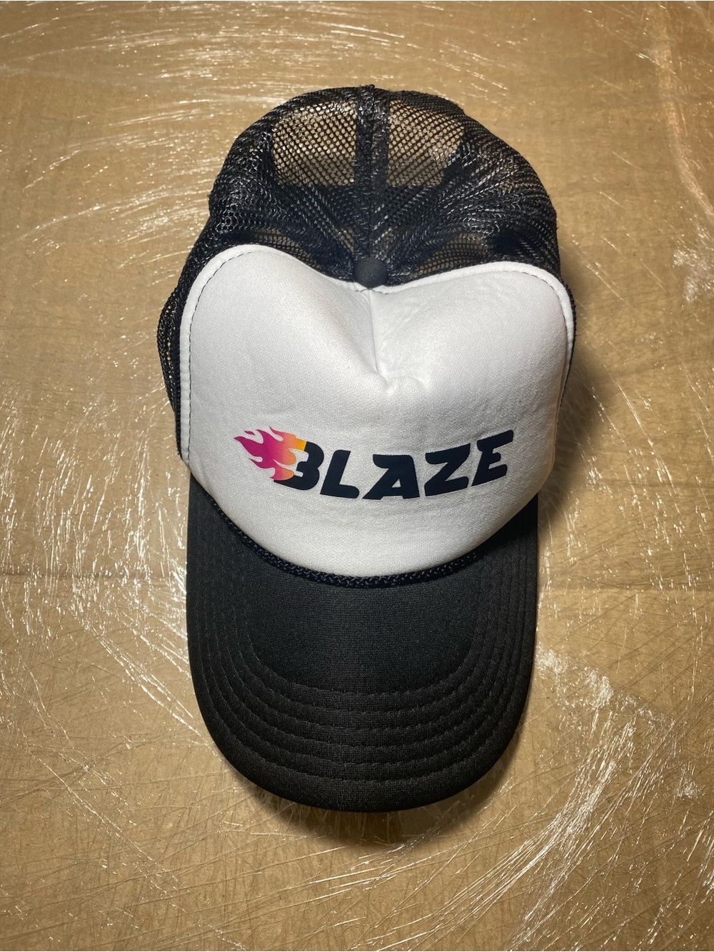 OTTO Black and White Blaze Kids Trucker Hat